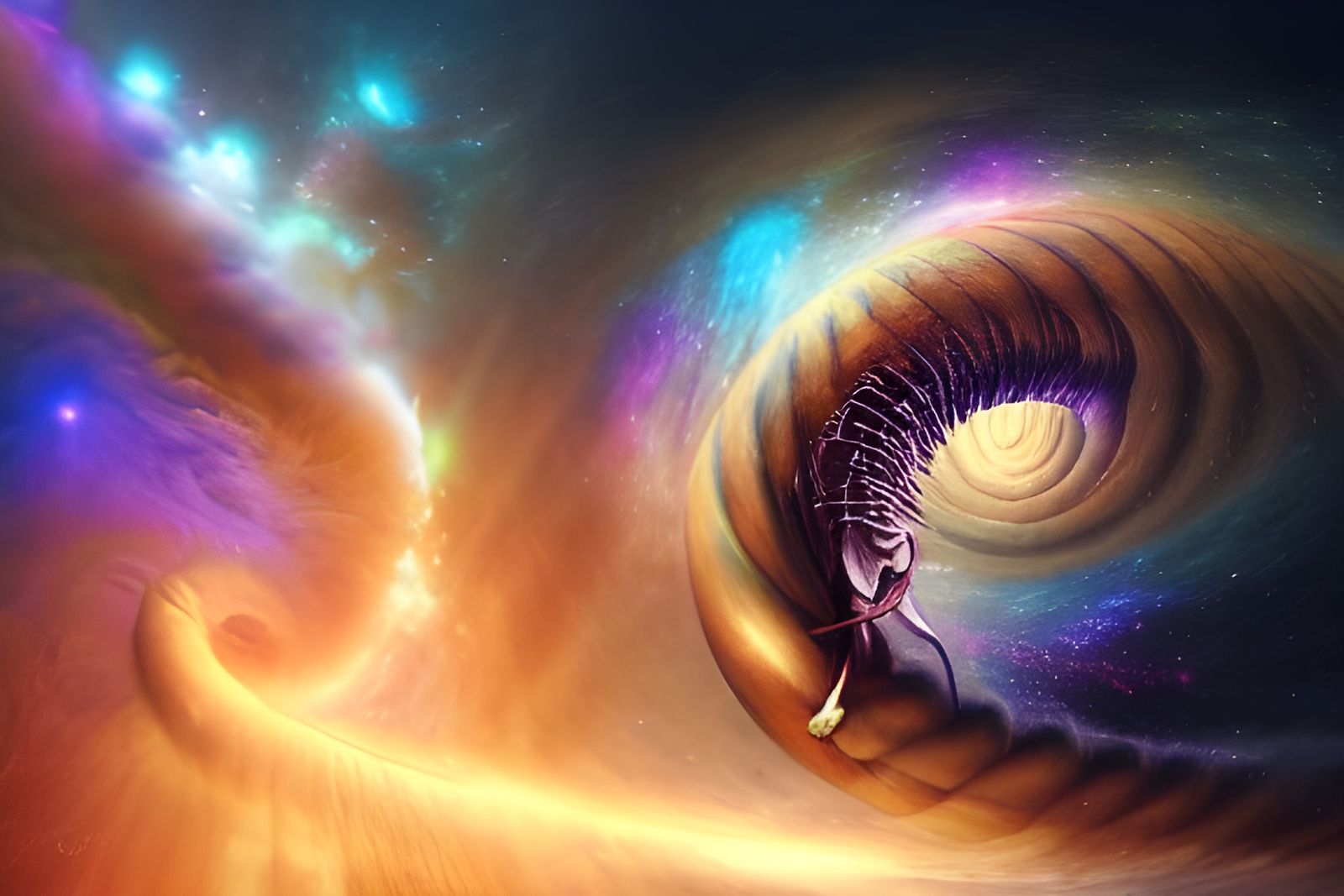 Cosmic Horror: Infinite Spiraling Galaxies in Photorealistic...