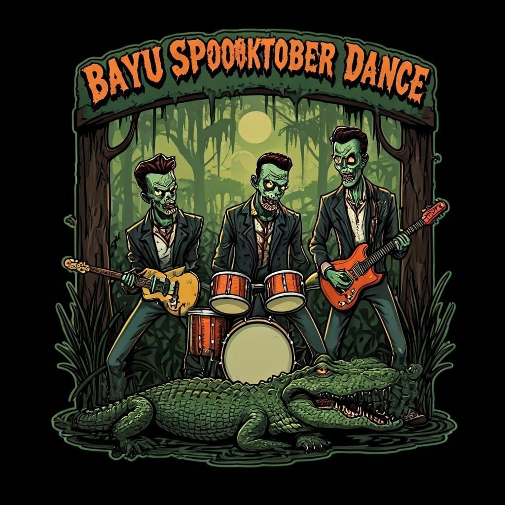 Rockabilly Zombies in Bayou Spooktober Dance