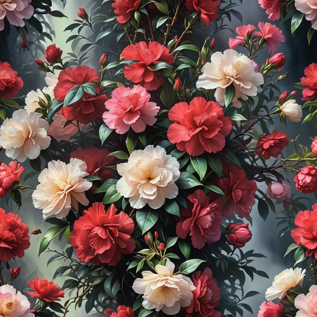 Illuminated Floral Bouquet in Classical Style