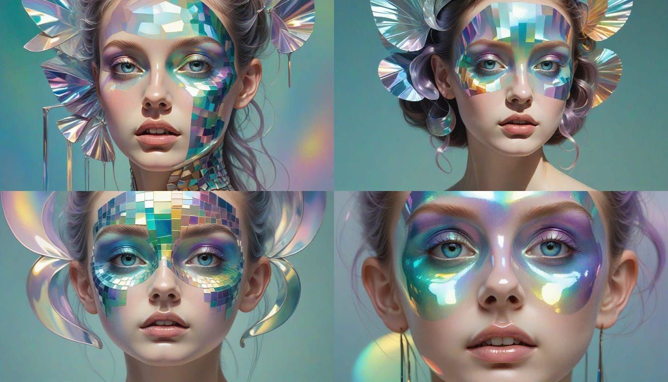 Iridescent Dadaism Art: Realistic and Surreal