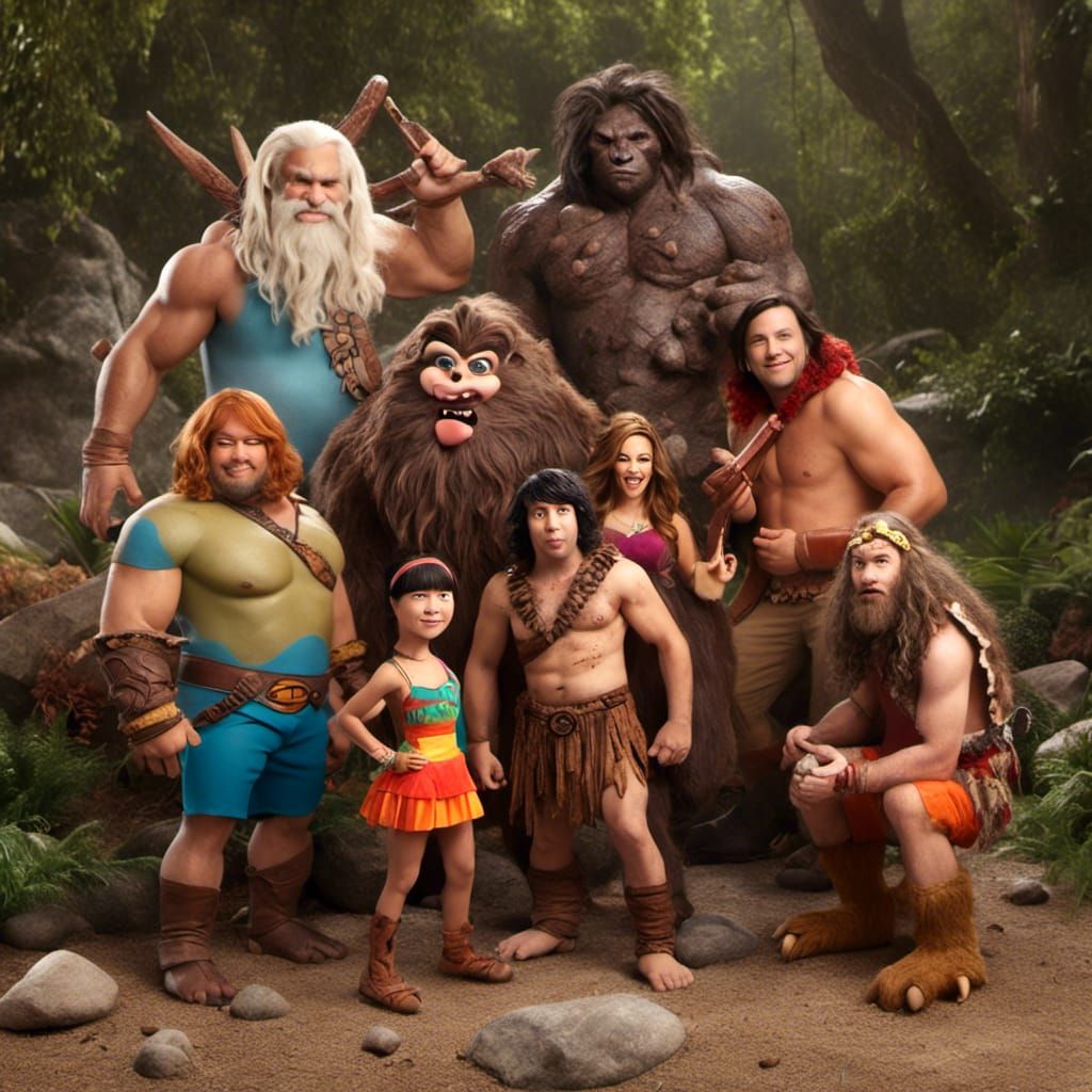 Big Bang Theory Cast as Cavemen