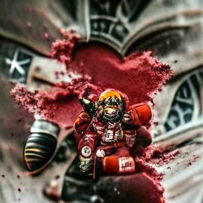 Blood Angel Space Marine Ready for Battle