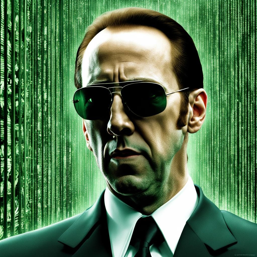 Nicholas Cage as Agent Smith in The Matrix