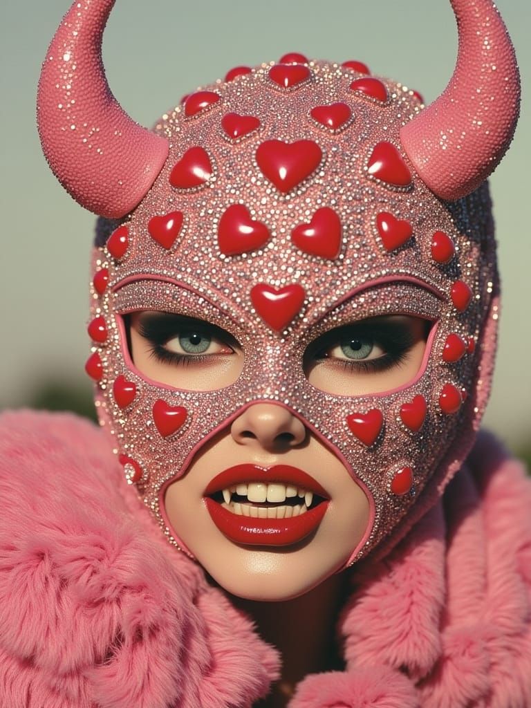 Creepy Cute Devil Woman in Glam Horror Style