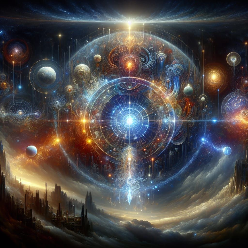 Quantum Field: Worlds Within Worlds, Matte Painting