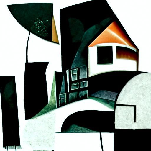 Abstract Cubist Suburbs Inspired by Kurasov and Gleizes