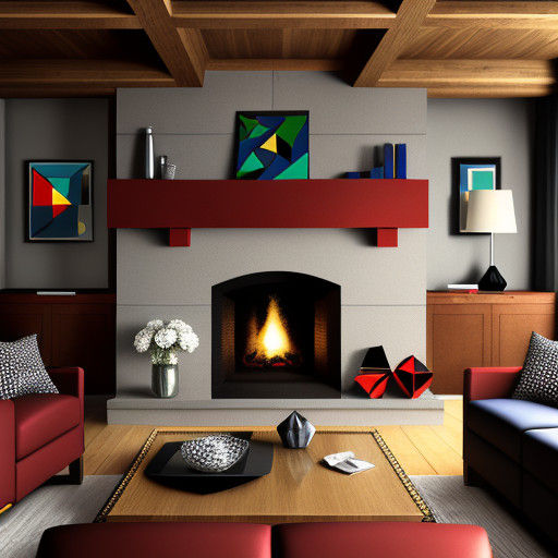 Vibrant Op Art Composition with Tessellated Shapes