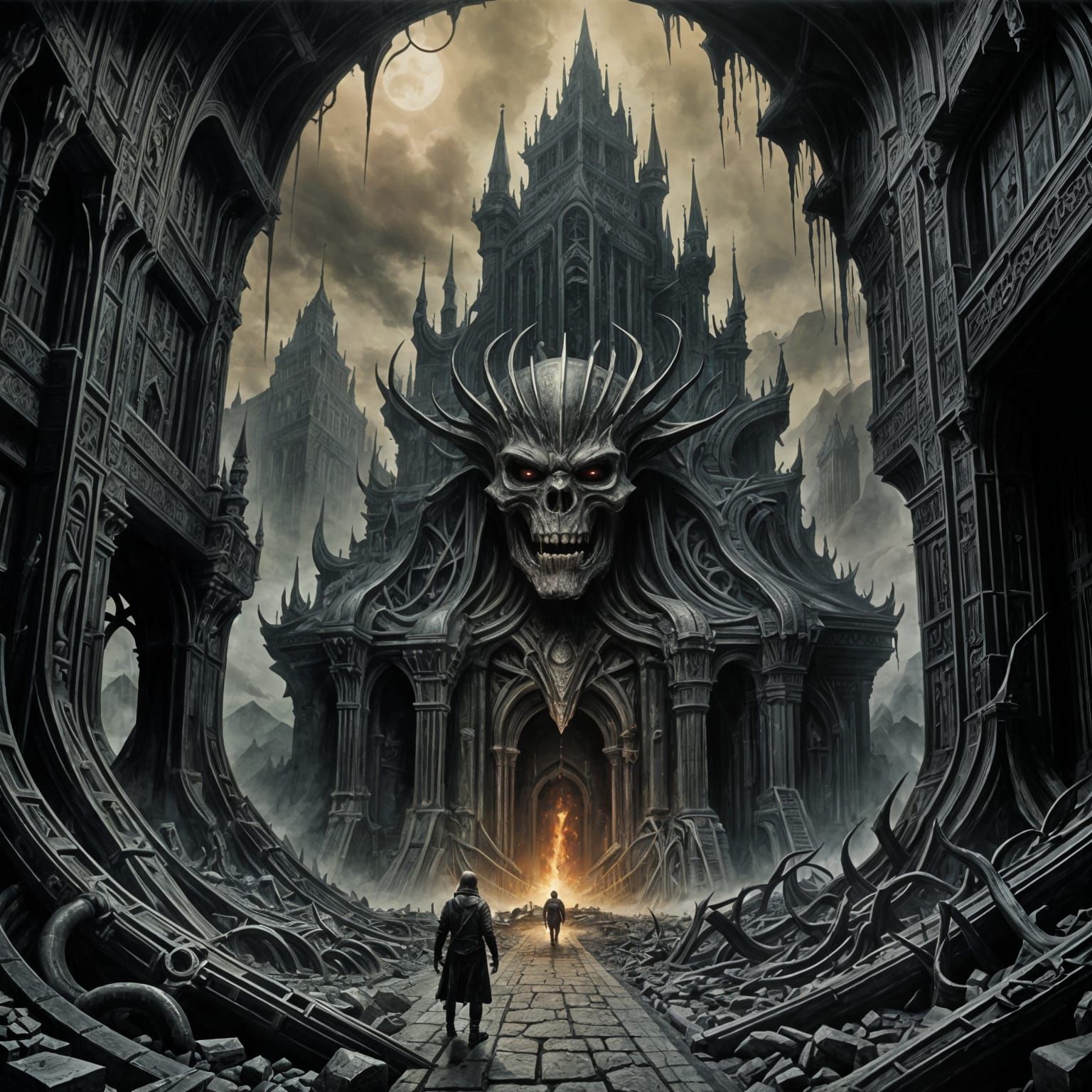 Ethereal Mountains in Greg Rutkowski's Sinister Style