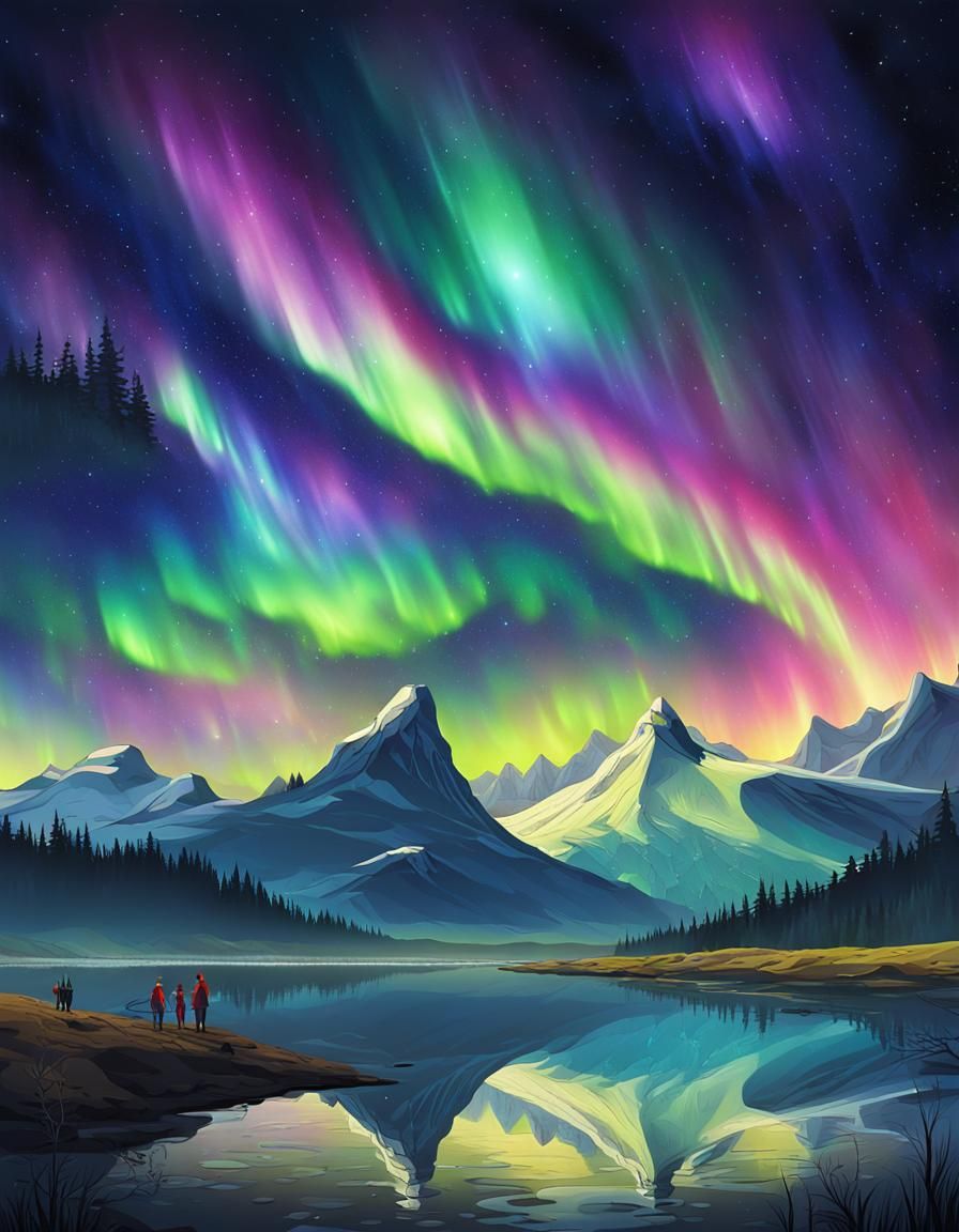 Magnificent Space Aurora: A Beautiful Cosmic Display