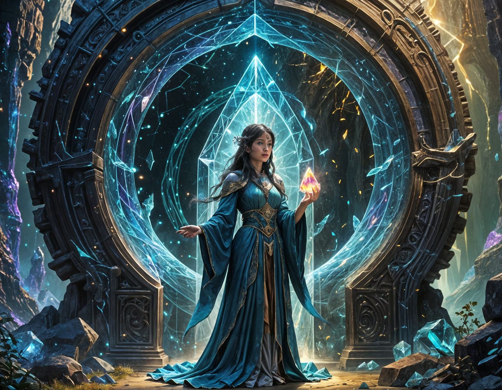 Sorceress Opens Portal to Another Dimension