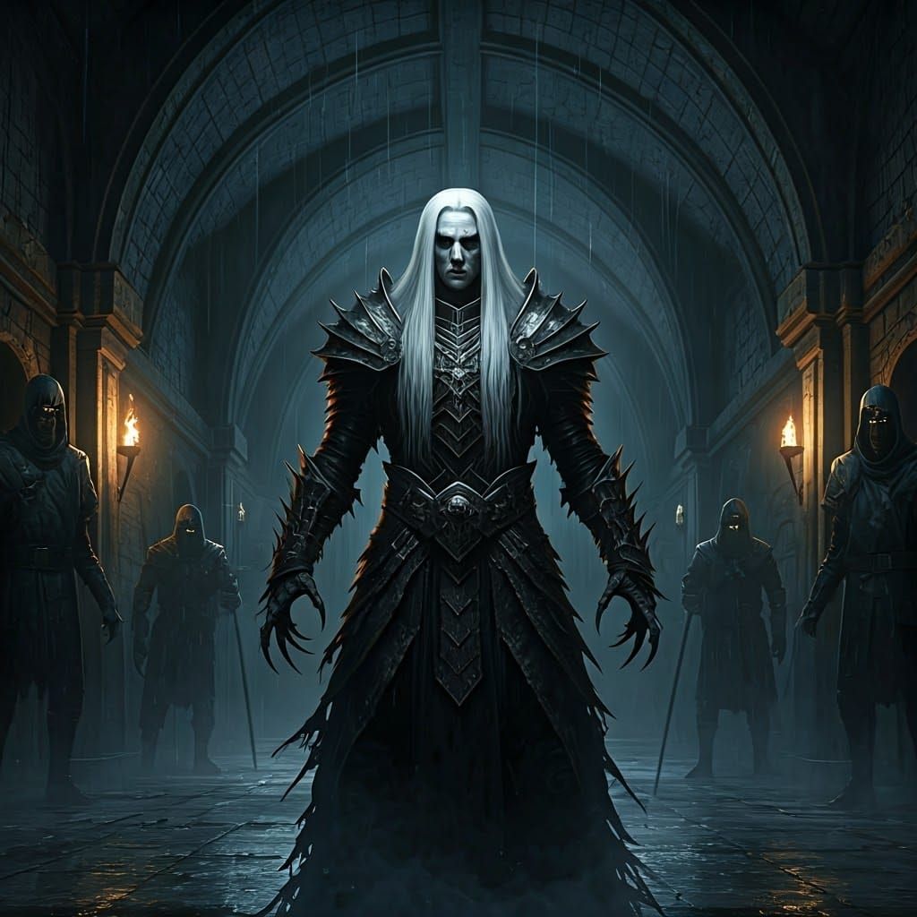 Terrifying Necrosimus in a Dark Dungeon, Hyper-Realistic