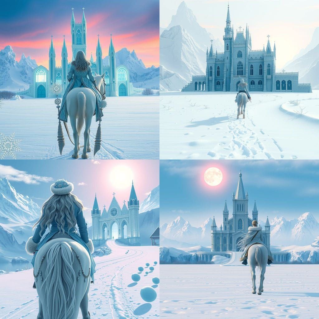 Elegant Crystal Mountains Meet Enchanted Ice Castle in Winte...