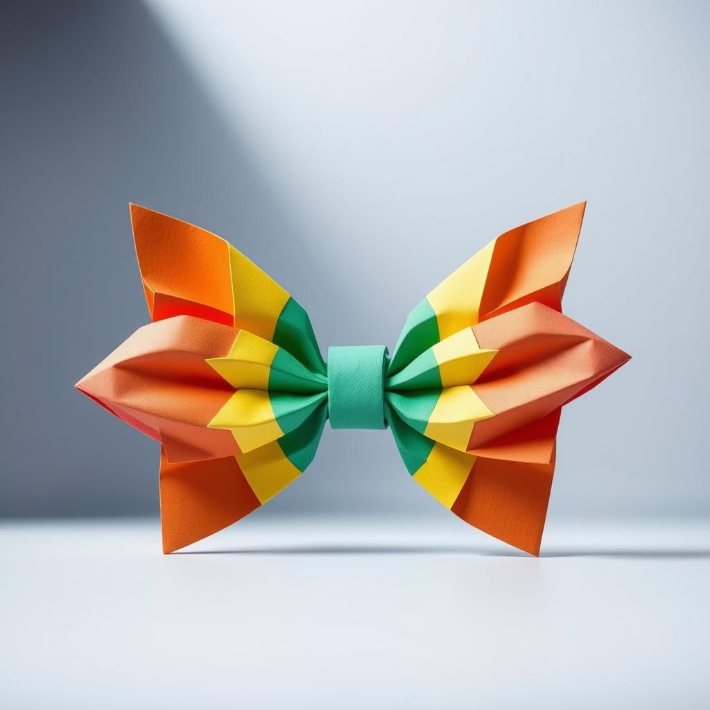 Vibrant Origami Rainbow Papercraft in 8K