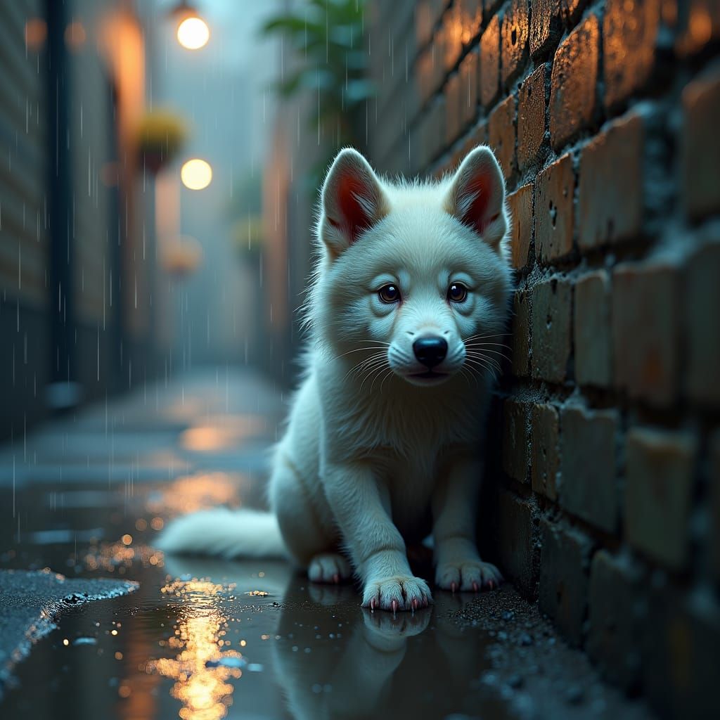 Sad Wet Wolf Puppers
