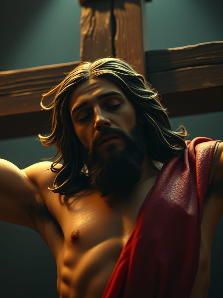 Jesus Christ Crucifixion Cinematic Film Still