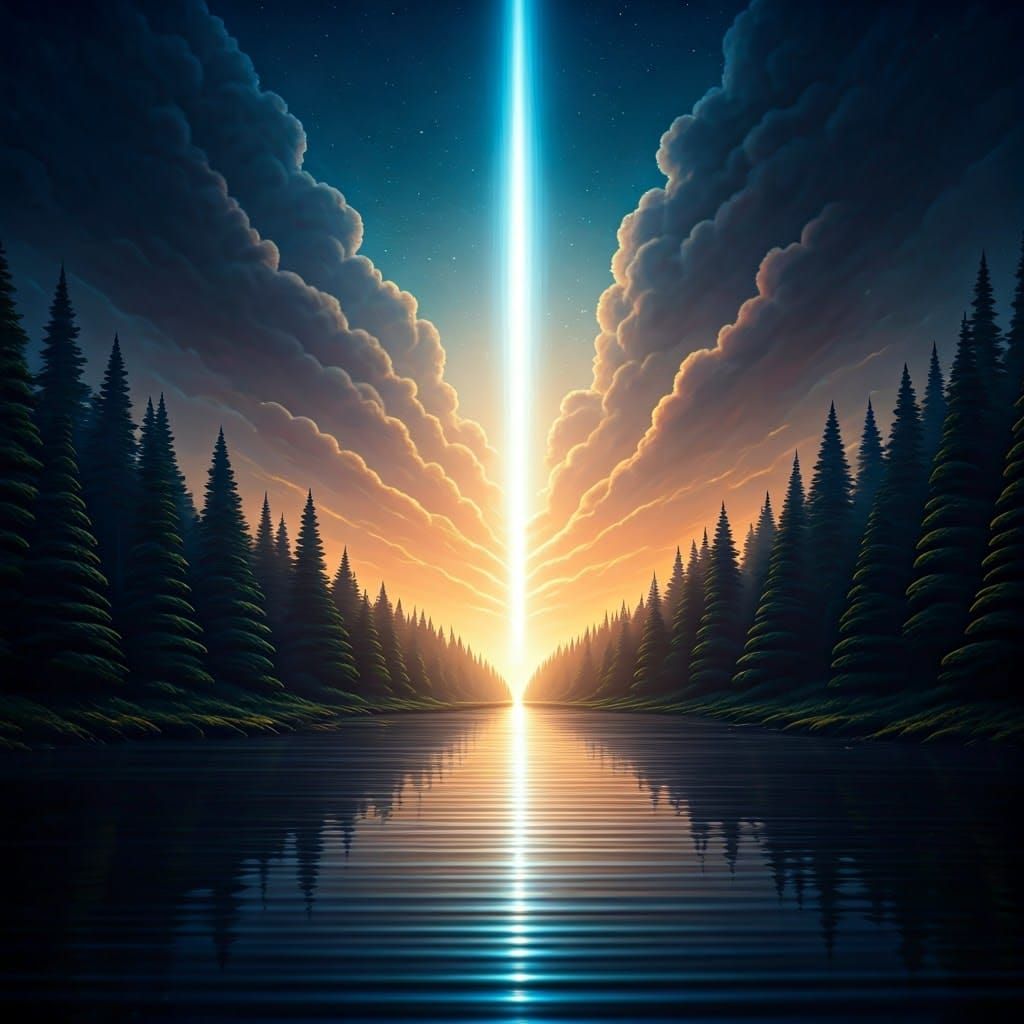 Surreal Astral Landscape in Ethereal Fantasy Style