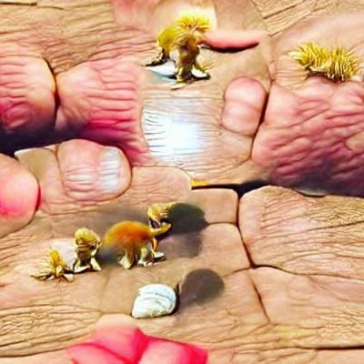 Tiny Bernie vs Giant Trump: Digital Art