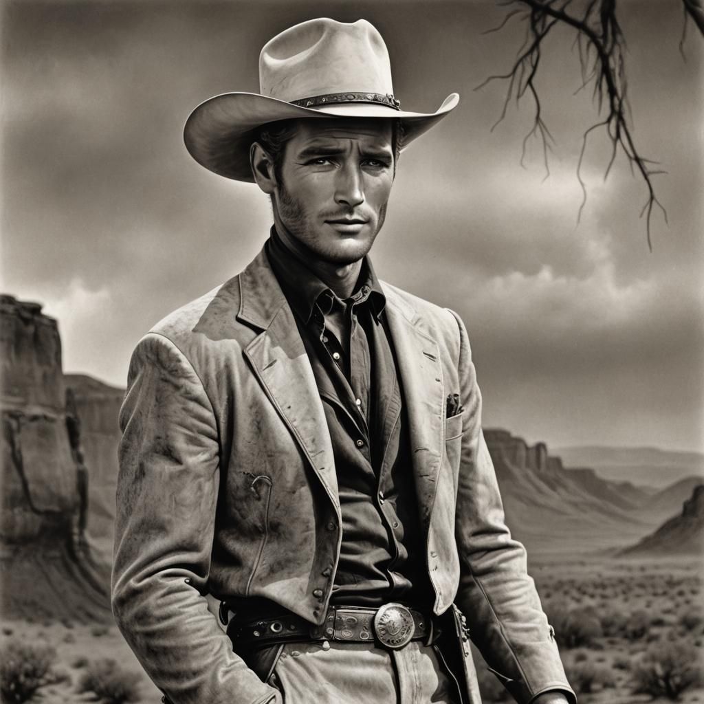 Cowboy Portrait in Fantasy Art Style