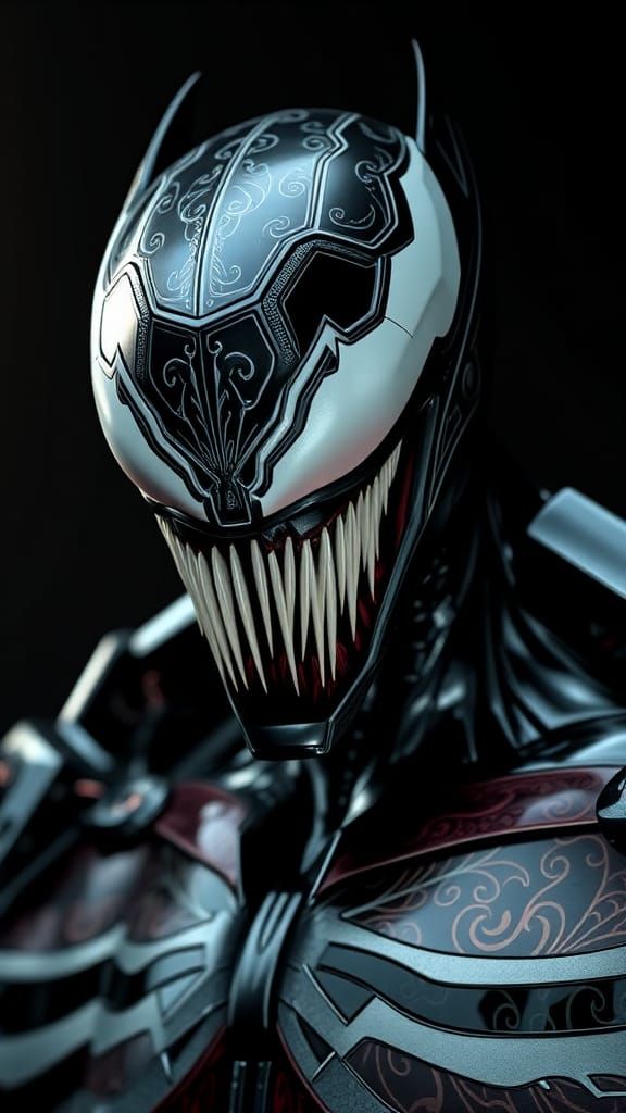 Venom with Malay Batik Motif, Cinematic Lighting