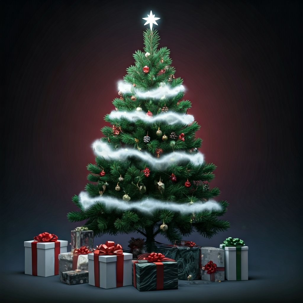 Ghostly Christmas Tree with Haunted Gifts