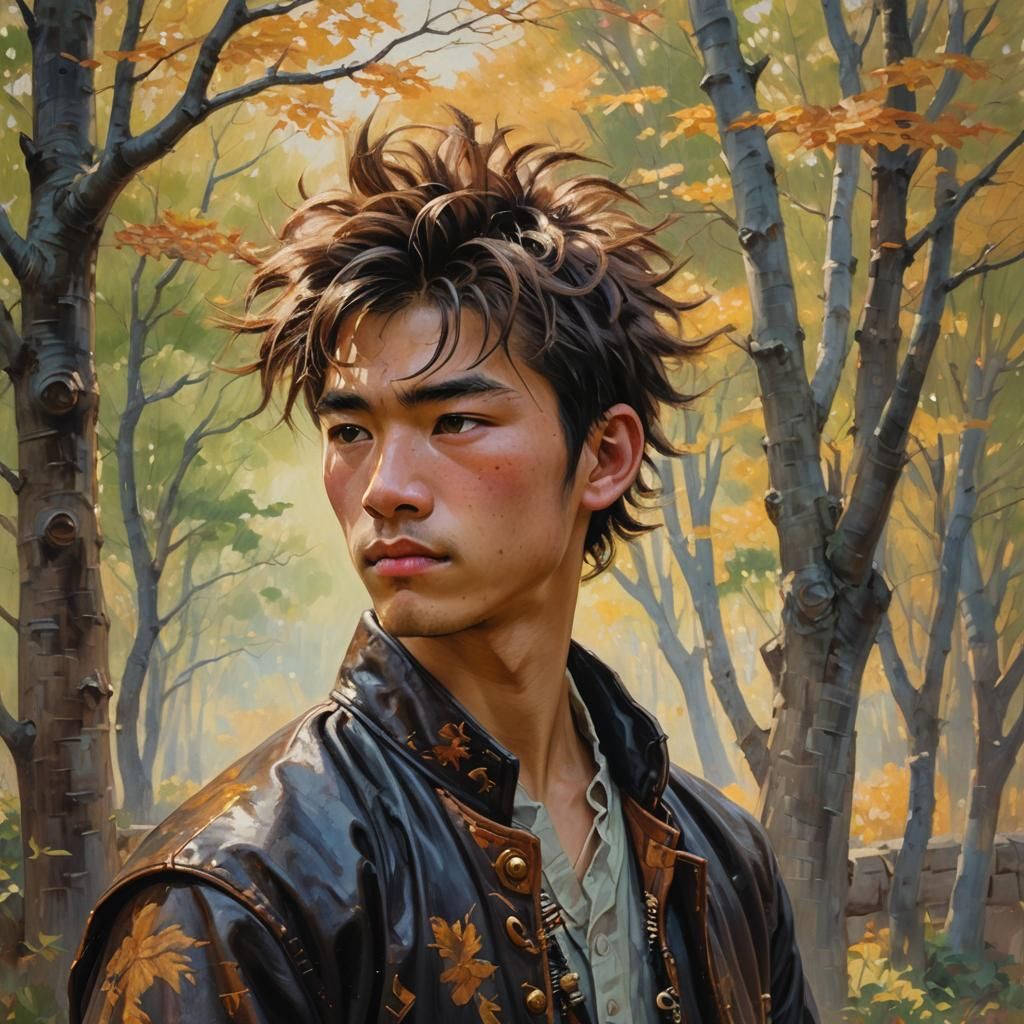 Captivating Impressionist Portrait of a Young Man