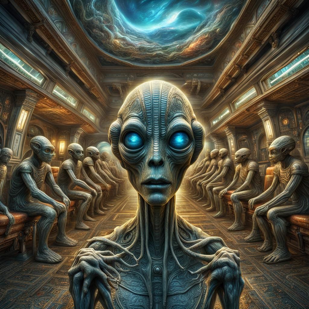 Extraterrestrials Capture Humans: Hyperrealistic Masterpiece