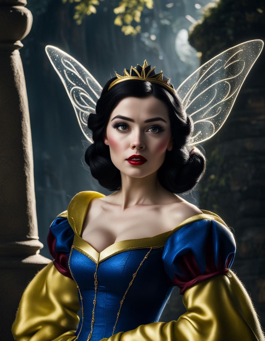 Snow White as Tinkerbell in Dark Disney Style
