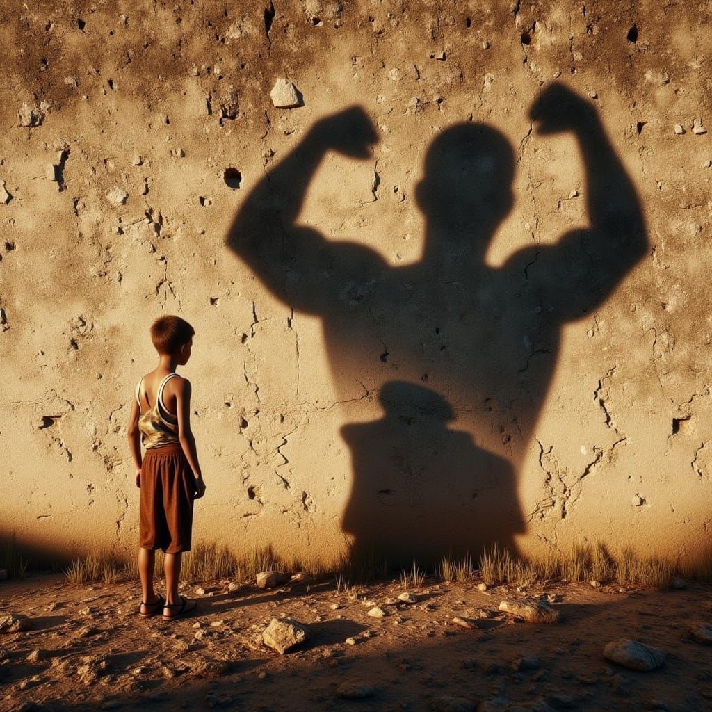 Spirited Youth Transforms into Powerful Hero in Vibrant, Hig...