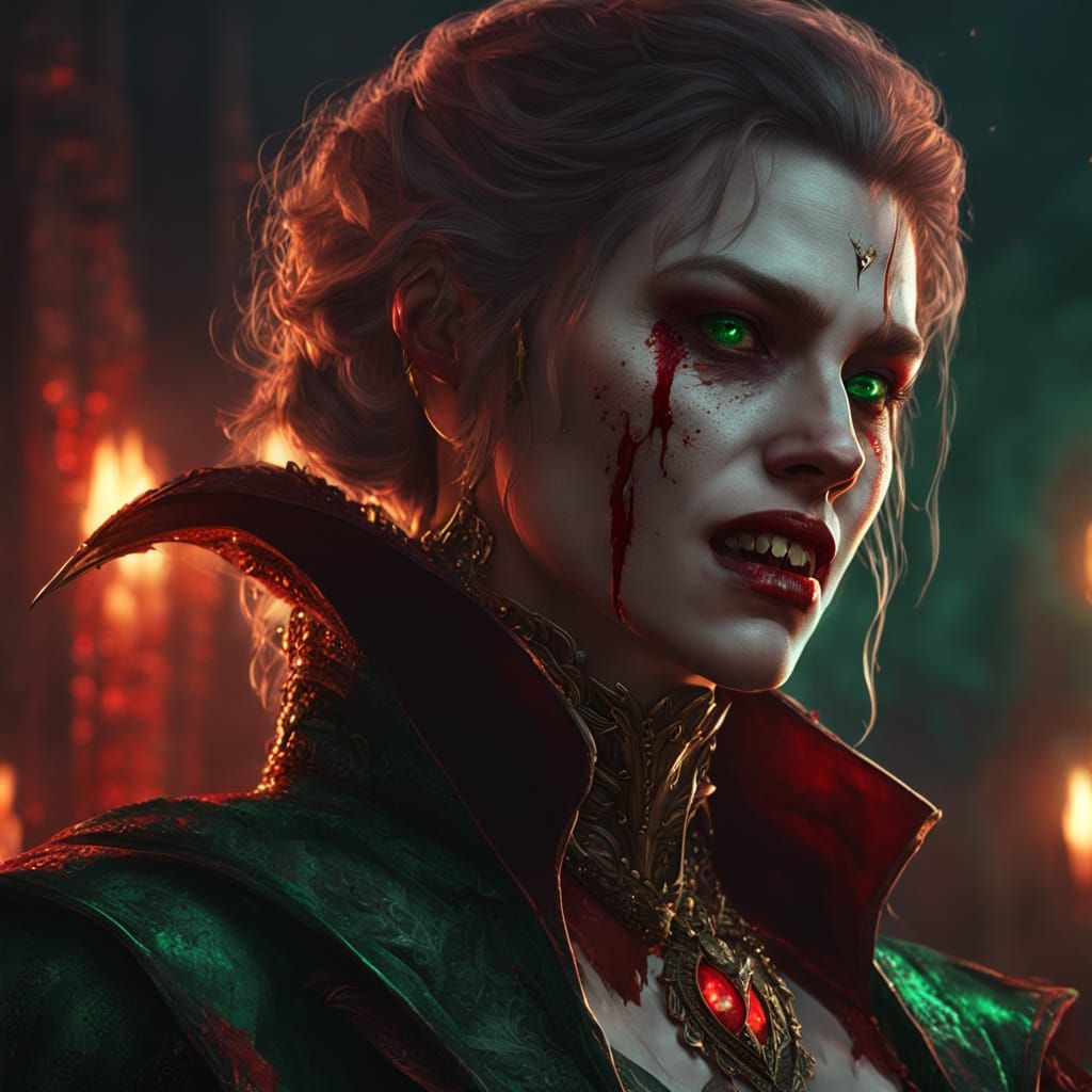 Hanna Alström as a Hypnotic Vampire Goddess in a Dreamy, Hig...