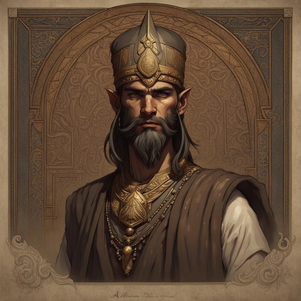 Dwemer Scribe in Steampunk Dark Fantasy Style