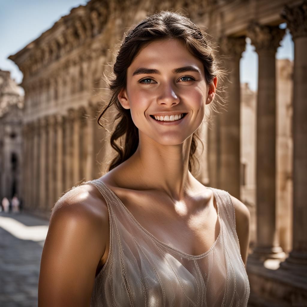 Teen Girl Portrait with Studio Lighting and Bokeh
