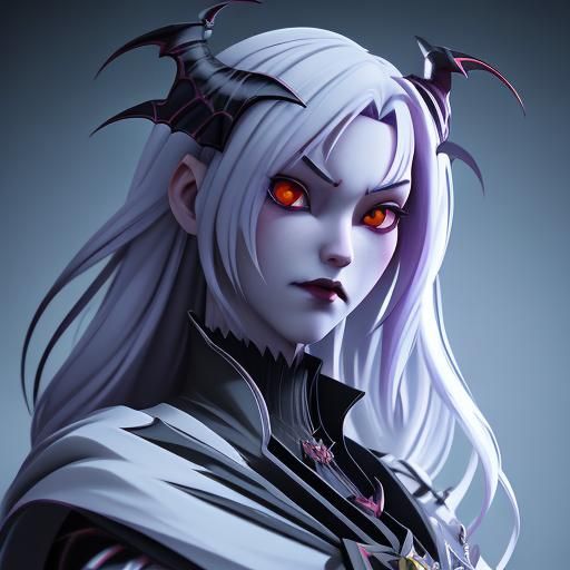 Anime Style Vampire Queen Concept Art