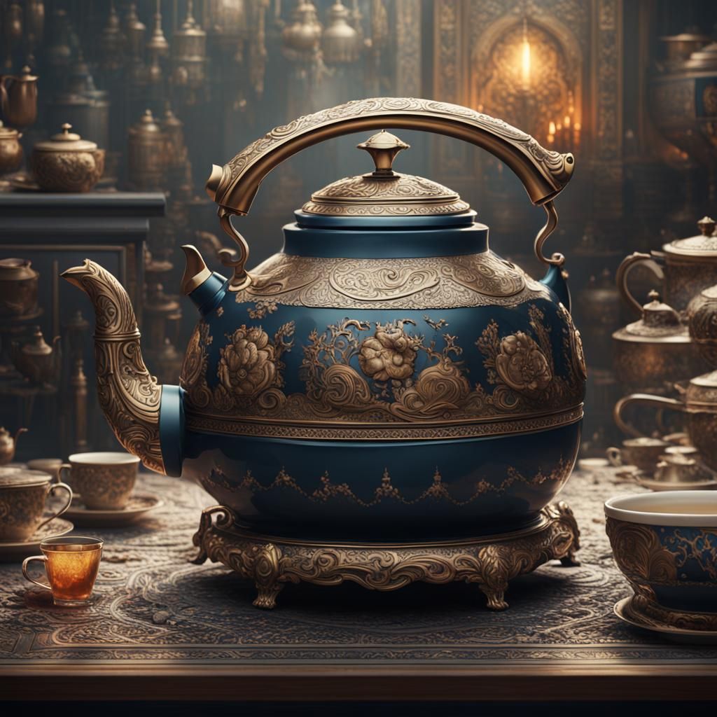 Tape Jara Tea Kettle: Epic Digital Matte Painting
