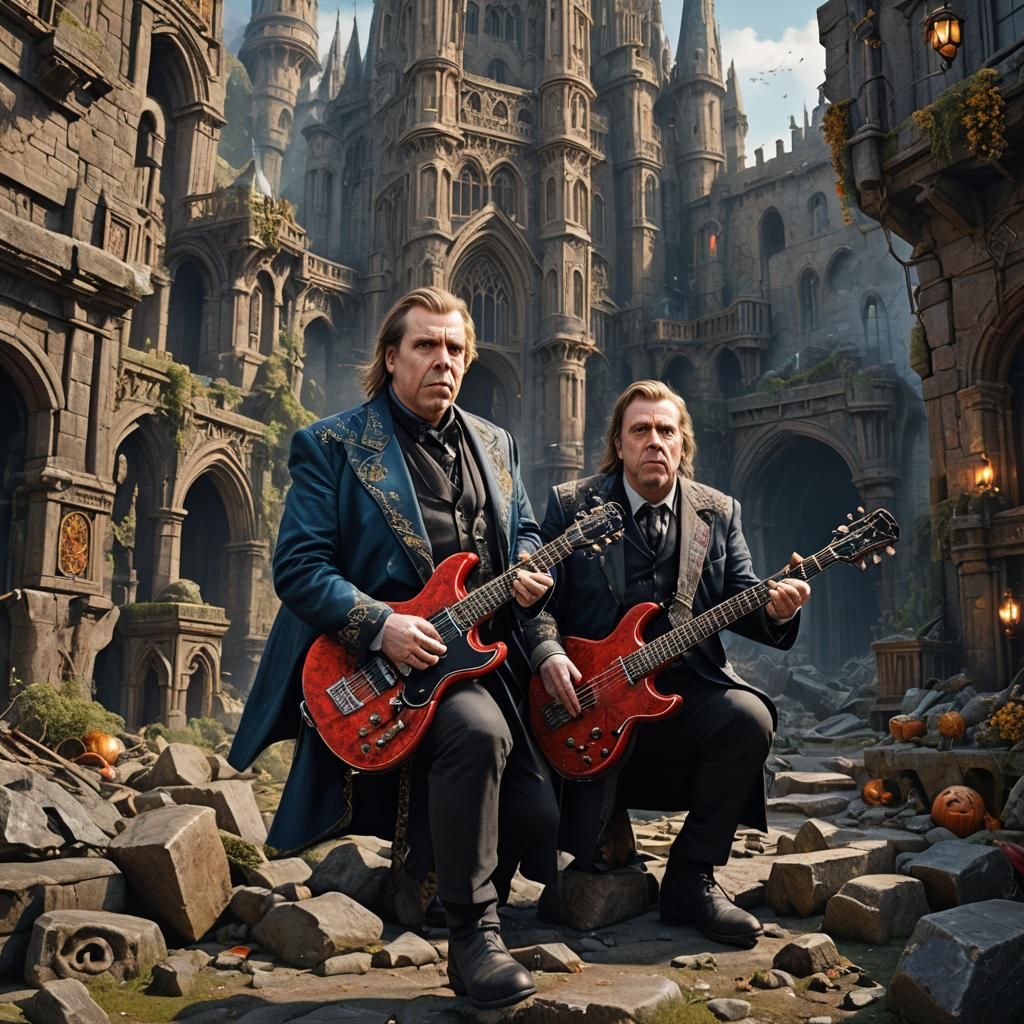 Timothy Spall as Rock Star: Detailed Digital Painting