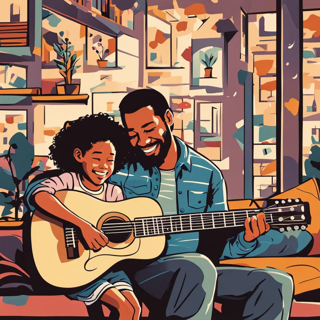 Father and Daughter: A Harmonious Moment