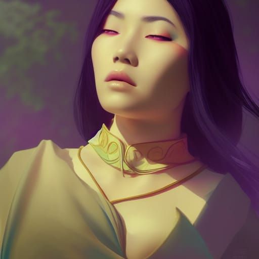 Gothic Asian Woman Portrait in Unreal Engine 5
