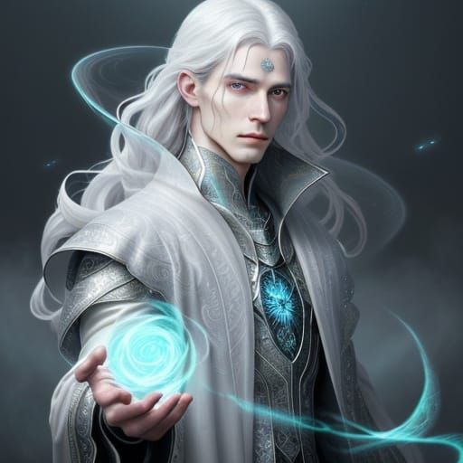 Ethereal Ezra Moonwhisper in Mystical Dimensional Light