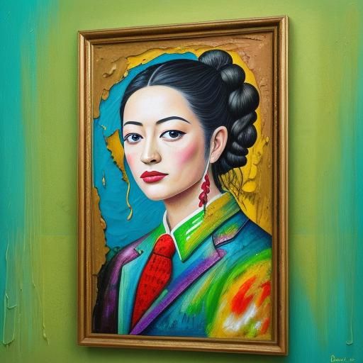 Chinese Cooking Competition Scene in Expressionist Style