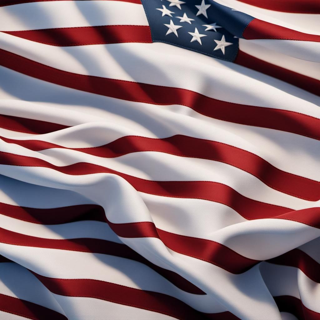 Historic 22-Star US Flag in Edward Hopper Style