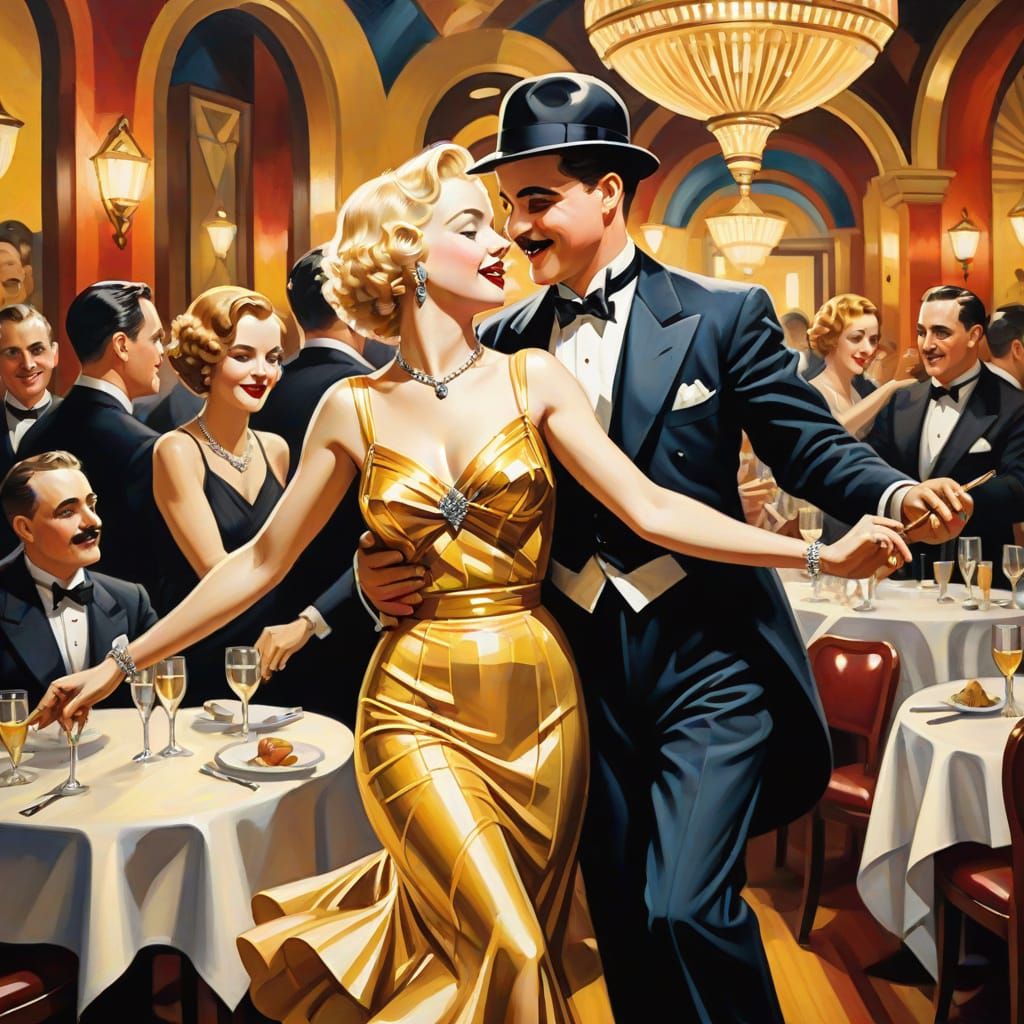 Monsieur Verdoux: Marilyn Nash and Charlie Chaplin Dancing