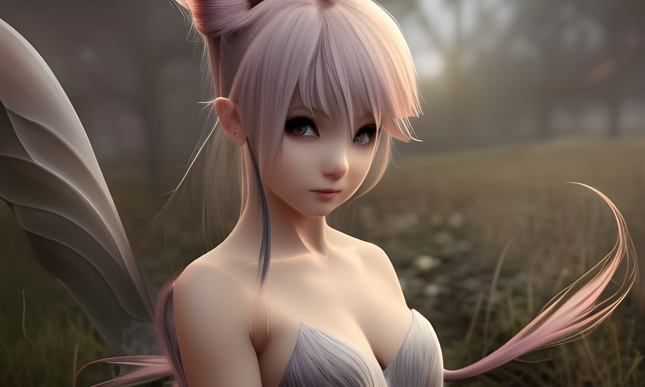 Anime Fairy Girl in Studio Ghibli Style