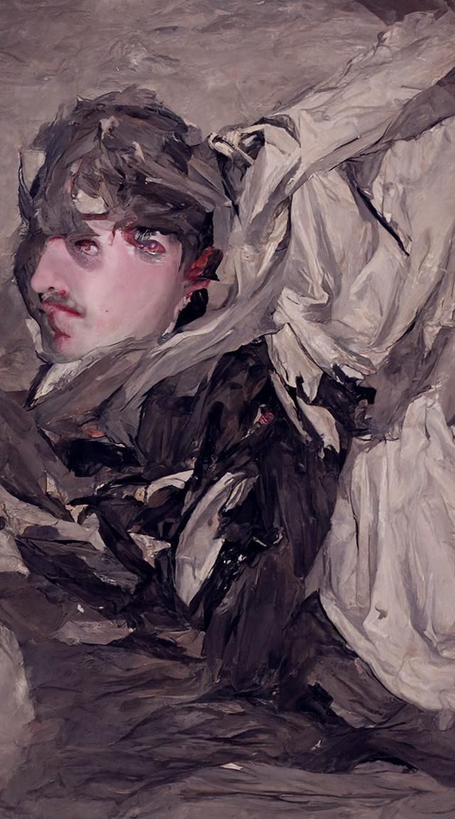 Boy's Portrait in Oil Painting Style