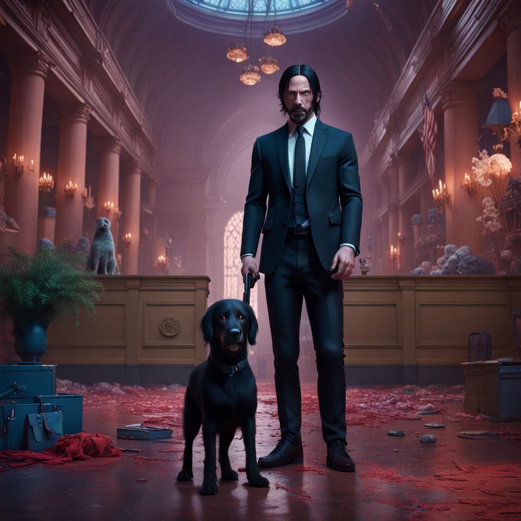 John Wick Visits Build-A-Bear: Detailed Matte Painting