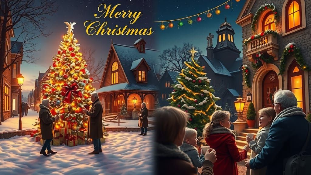 A Victorian Christmas Scene in Warm, Photorealistic Detail