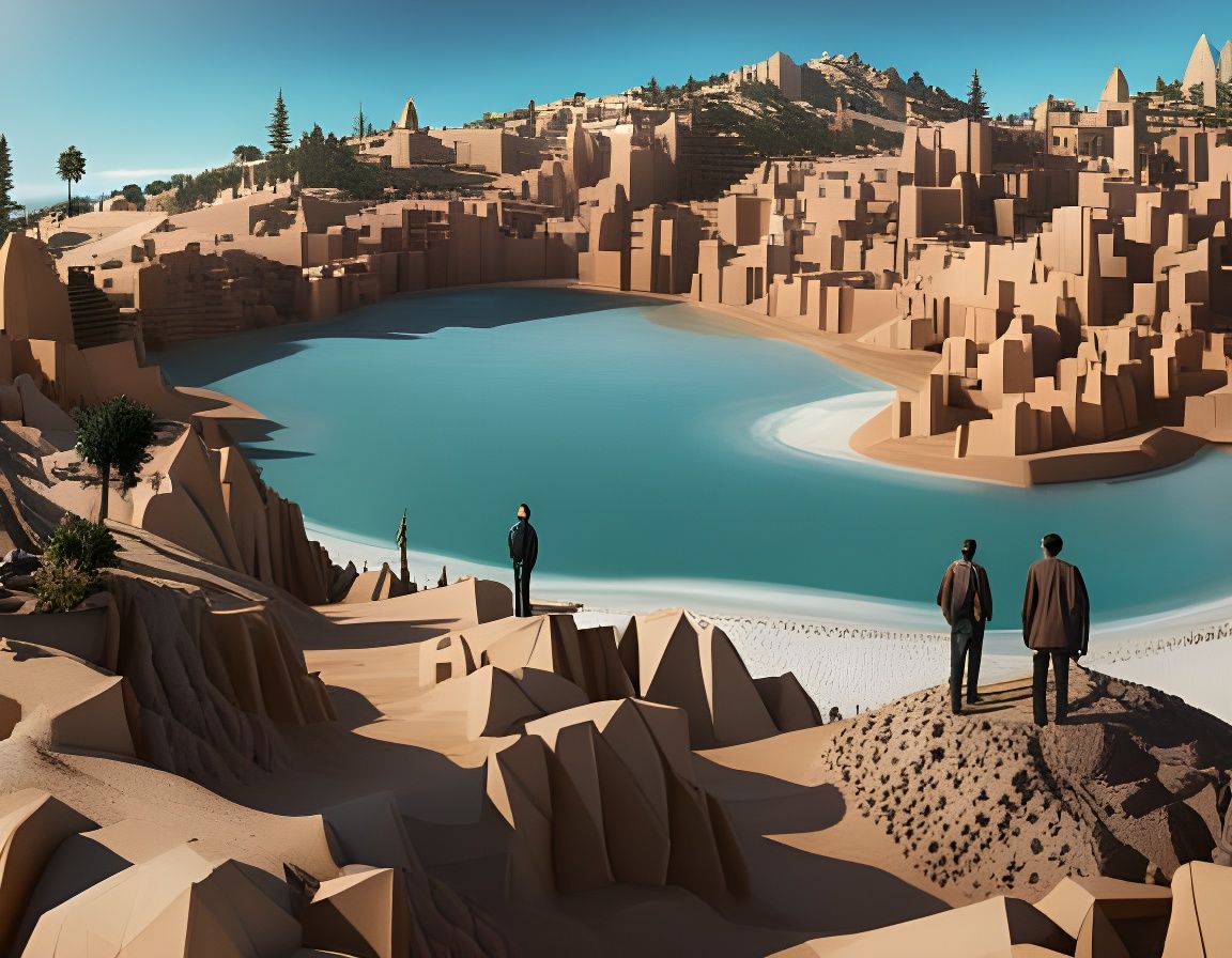 Surreal Landscape Collage in Detailed 8k Resolution