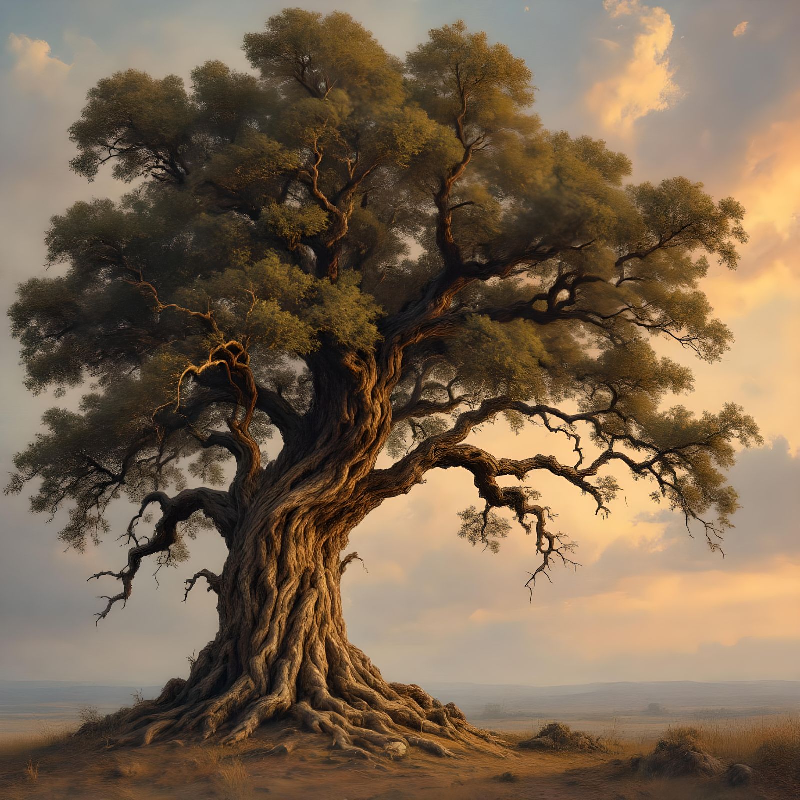 The old oak stands, with gnarled and twisted limbs,
A silent witness to the passing whims,
Of time and tide, of joy and ...