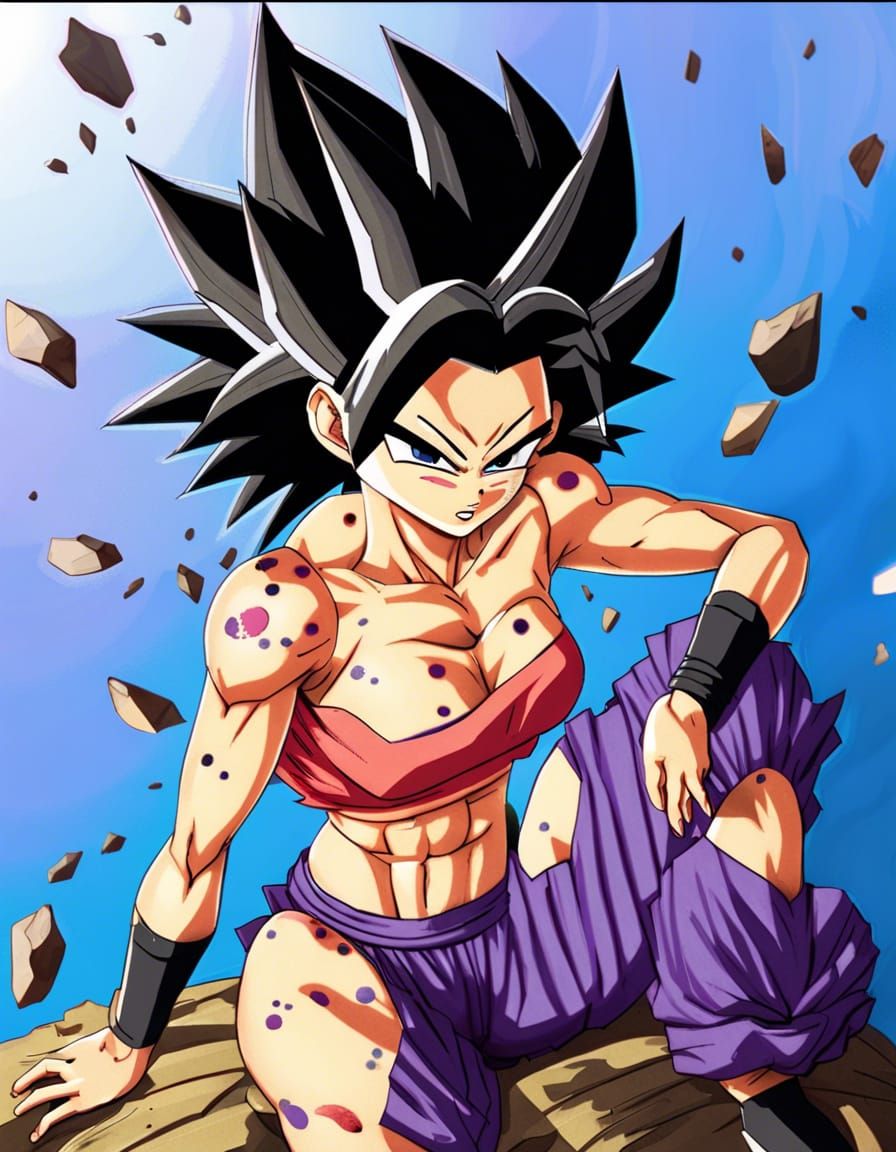Caulifla in Anime Style Digital Art