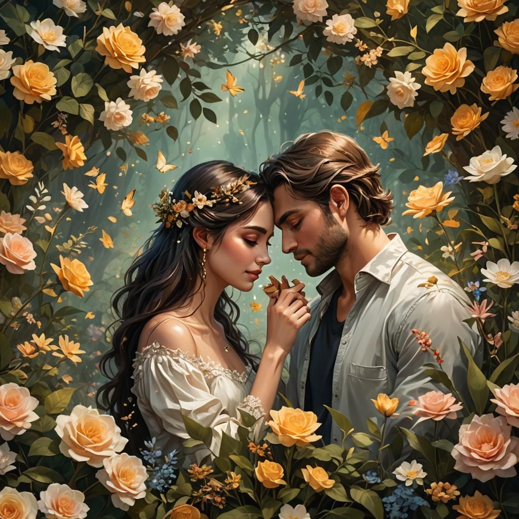Romantic Photo Album with Candlelight, Fantasy Art