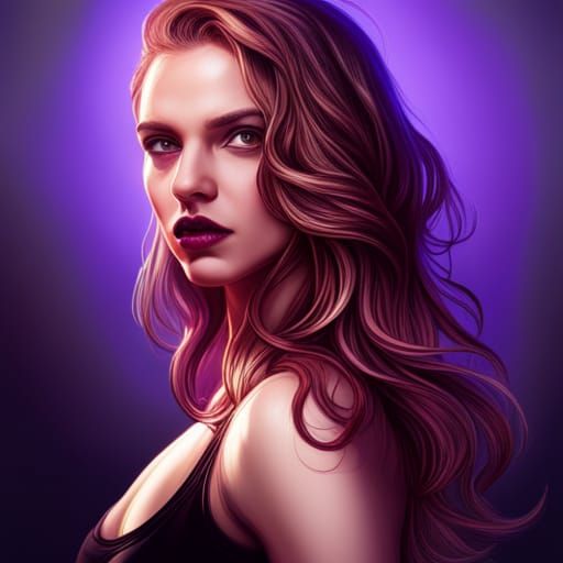 Hyperrealistic Lilith Portrait in Splash Art Style