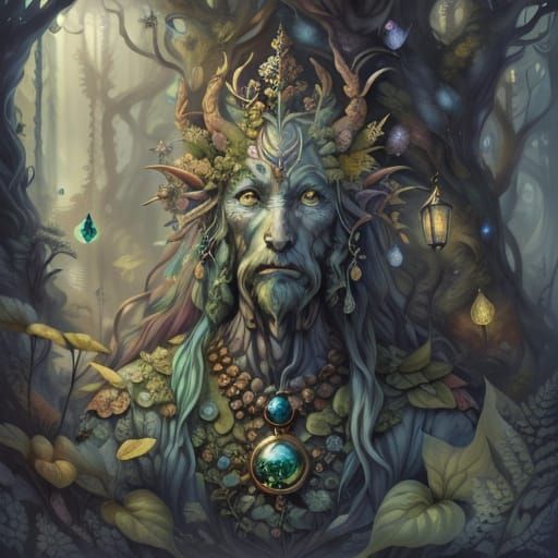 Whimsical Creature in Enchanting Forest